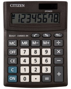 Калькулятор BUSINESS LINE CMB801BK настольный 8 разрядов двойное питание Citizen