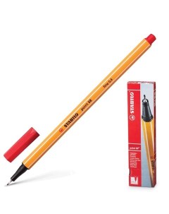 Ручка капиллярная Point КРАСНАЯ корпус оранжевый толщина письма 0 4 мм 88 40 Stabilo