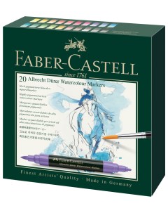 Набор акварельных маркеров Albrecht Durer 160320 20 цветов Faber-castell