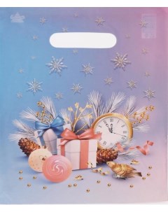 Новогодний подарочный пакет 23 30 часы с подарками 20 штук 4526698 Тико-пластик