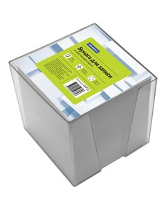 Блок для записи 9x9x9 см пластиковый бокс белый 1000 листов Officespace