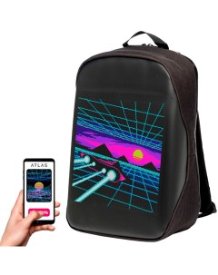 Рюкзак с LED экраном Atlas Neo цвет чёрный PowerBank в комплекте Atlas bag