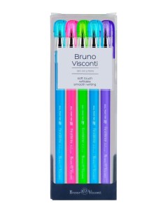 Набор ручек шариковых FirstWrite Creative 20 0238 5 синие 0 5 мм 5 шт Bruno visconti