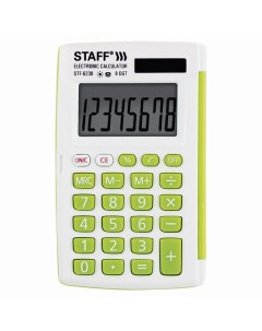 Калькулятор карманный STF 6238 104х63 мм 8 разядов 250283 2 шт Staff