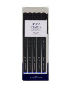 Набор ручек гелевых Egoiste Black 20 0128 5 синие 0 5 мм 5 шт Bruno visconti