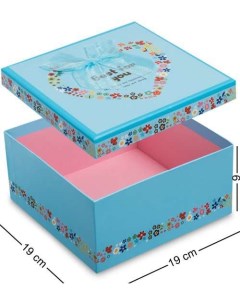 Коробка подарочная Квадрат цв голубой WG 29 3 B 113 301951 Арт-ист