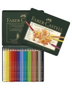 Набор карандашей цветных Polychromos 24 шт проф ные в металле Faber-castell