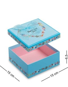 Коробка подарочная Квадрат цв голубой WG 29 1 B 113 301949 Арт-ист