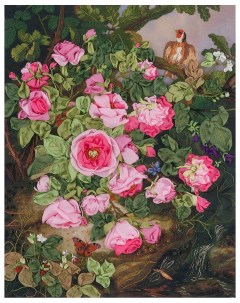 Набор для вышивания Живая картина Розы королевы Виктории Panna