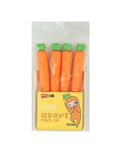 Набор колпачков для карандашей и ручек Carrot Collection 4 штуки Fun
