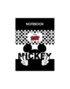 Записная книжка Микки Маус Disney 48 листов А6 клетка твердый переплет Hatber