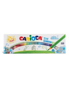 Набор карандашей цветных TITA RAINBOWSET 50 цв шестигранные в картонной коробк Carioca