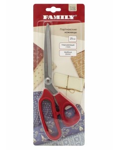 Ножницы портновские 5025 25 см для раскроя ткани обивочного материала трикотажа Family