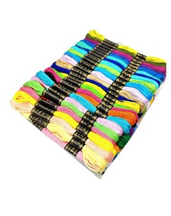 Набор ниток для вышивания Мулине 100 штук по 8 м цвет разноцветный Interbird