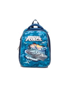Рюкзак школьный ERGONOMIC Special Force 37х29х17 см синий 055293 Hatber