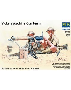 Сборная модель 1 35 Пулемет Vickers с командой Северная Африка 2МВ 3597 Masterbox