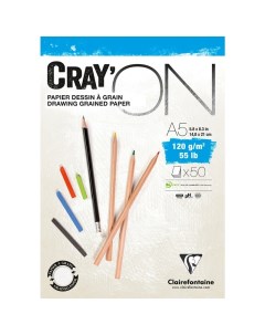 Скетчбук 50 листов А5 на склейке Cray On 120 г м2 Clairefontaine