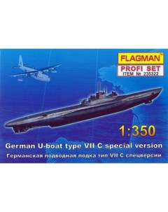 Сборная модель Германская ПЛ тип VII C 1 350 235322 Flagman