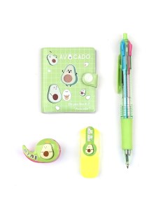 Подарочный набор блокнот многоцветная ручка маркер скотч зеленый CH0008A Mc-basir