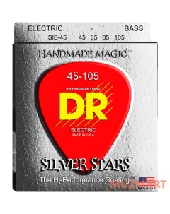 SIB 45 SILVER STARS Струны для 4 струнной бас гитары Dr