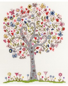 Набор для вышивания крестом Love Tree Любимое дерево арт XKA2 Bothy threads