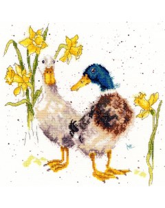 Набор для вышивания крестом Ducks And Daffs Весёлые утки арт XHD6 Bothy threads