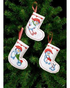 Набор для вышивания сапожка для подарков Рождественские носки 21 7244 Permin