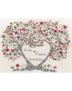 Набор для вышивания крестом Love Blossoms Любимые цветы арт XKA4 Bothy threads