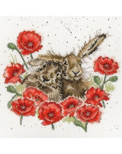 Набор для вышивания крестом Love Is In The Hare Заячья любовь XHD61 Bothy threads