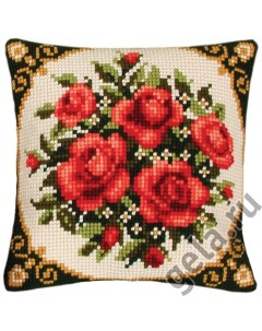Набор для вышивания подушки Розы арт PN 0008577 Vervaco