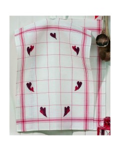 Набор для вышивания полотенца Сердца 2 шт в наборе 28 2213 Permin