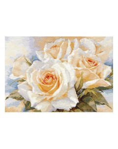 Набор для вышивания Белые розы 40х27см 2 32 Alisa