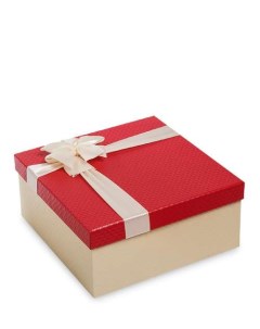 Коробка подарочная Квадрат цв беж красн WG 51 3 B 113 301757 Арт-ист
