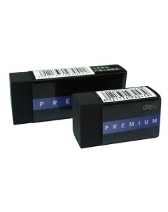 Ластик Premium E3042 60x24x12мм черный индивидуальная картонная упаковка Deli