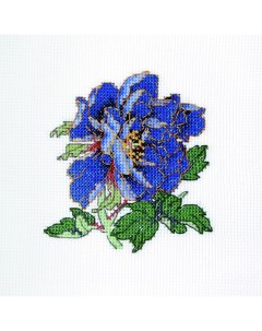 Набор для вышивания крестом Великолепие синего пиона 40 5х40 5см Xiu crafts