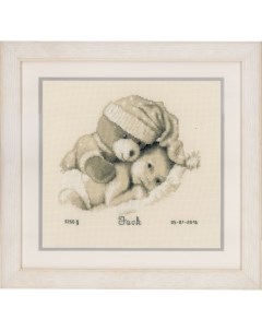 Набор для вышивания Малыш с плюшевым мишкой арт PN 0155574 Vervaco