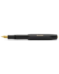 Перьевая ручка Classic Sport M черная корпус из пластика перо позолота Kaweco
