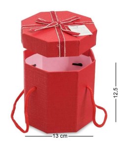 Коробка подарочная Многогранник цв красный WG 82 A 113 301135 Арт-ист