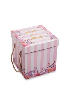 Коробка подарочная Куб цв розовый WG 43 2 A 113 301284 Арт-ист