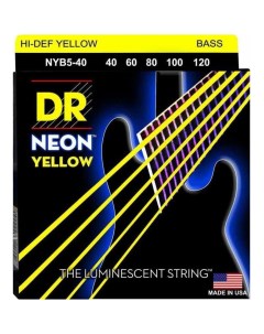 Струны для 5 ти струнной бас гитары NYB5 40 Dr string