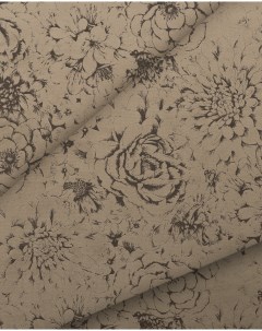 Ткань мебельная Велюр модель Рояль принт на светло коричневом фоне Крокус
