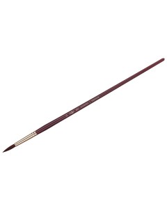 Кисть художественная Гамма синтетика бордовая Вернисаж круглая 20 длинная ручка Проф-пресс