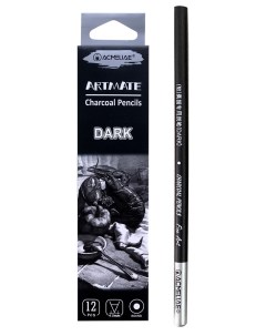 Угольные карандаши Dark художественные для рисования 12 штук Acmeliae