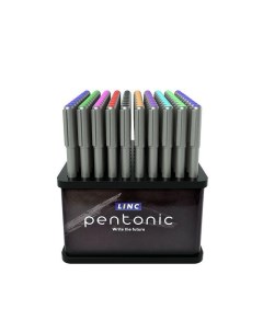 Ручка шариковая Pentonic Silver 1мм разные цвета корпус серебристый 100шт Linc