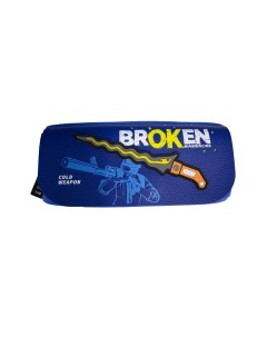 Школьный плотный пенал для мальчиков Kris Broken Broken с кодовым замком синий Nobrand