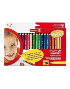 Набор из 20 толстых цветных карандашей точилка для детей от 3 лет Bruynzeel