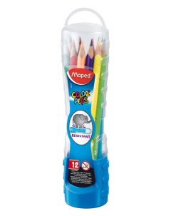 Цветные карандаши ударопрочные в пластиковом пенале Color Peps 12 цветов Maped