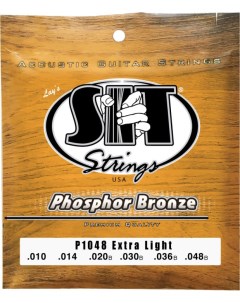 Струны для акустической гитары P1048 Phosphor Bronze Extra Light 10 48 Sit strings