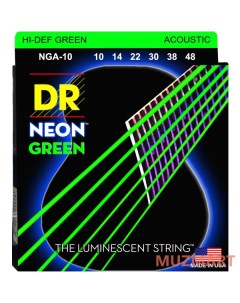NGA 10 HI DEF NEON Струны для акустической гитары Dr