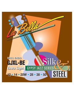 Струны для акустической гитары GJXL BE Gypsy Jazz Silk Steel La bella